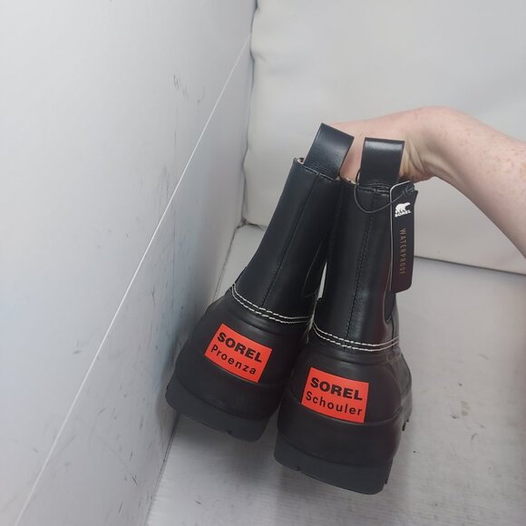 Sorel x Proenza Schouler Women CARIBOU Black Lug Chelsea Boot - Picture 9 of 11